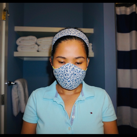 Facemask with filter pocket headband set - Picture 4 of 7